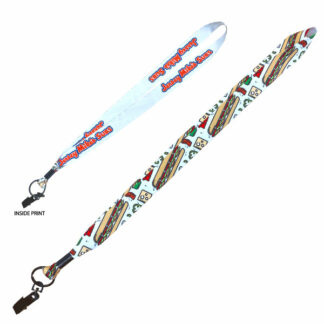 Lanyard with Metal Crimp and Metal Split Ring
