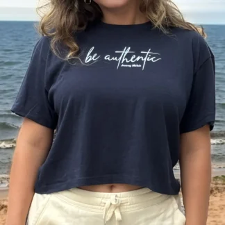 Ladies Ideal Crop T-Shirt - Midnight Navy